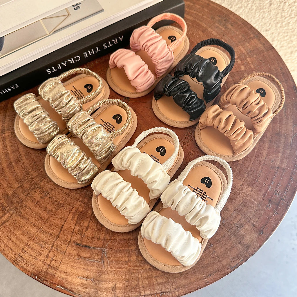 Baby Boys Girls Soft Sole Summer Sandals Newborn First Walker Beach Shoes