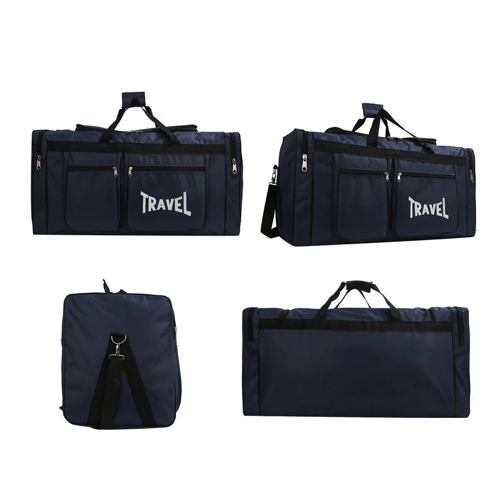 Foldable Travel Gym Bag Large Capacity Waterproof Duffel Bag Multi-Compartment Luggage