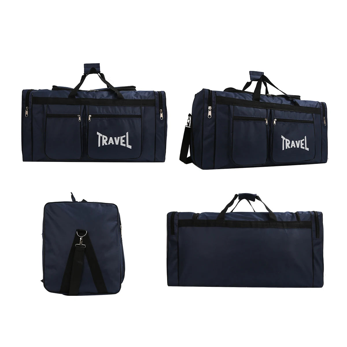 Foldable Travel Gym Bag Large Capacity Waterproof Duffel Bag Multi-Compartment Luggage
