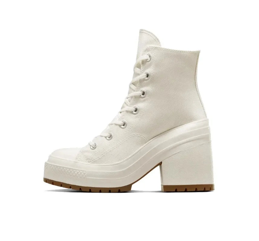 Women Platform High Top Sneakers Canvas Skateboard Shoes Plus Size Fashion Sneakers