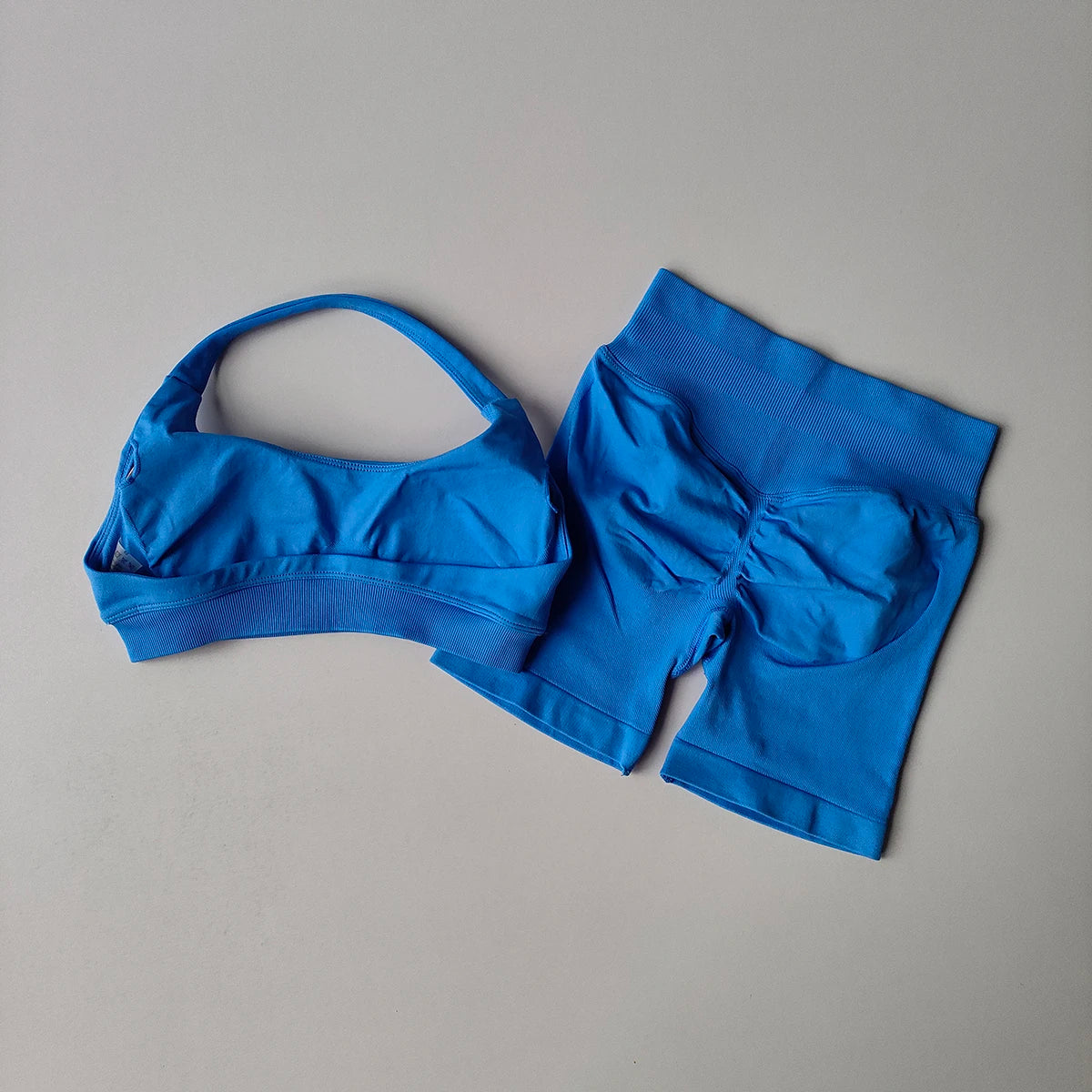 Women Seamless Gym Set Sports Bra & Shorts Workout Fitness Yoga Outfit