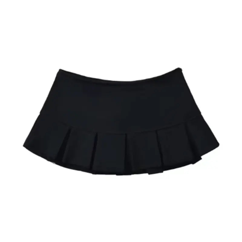 Women Y2K Pleated Mini Skirt Casual Skort