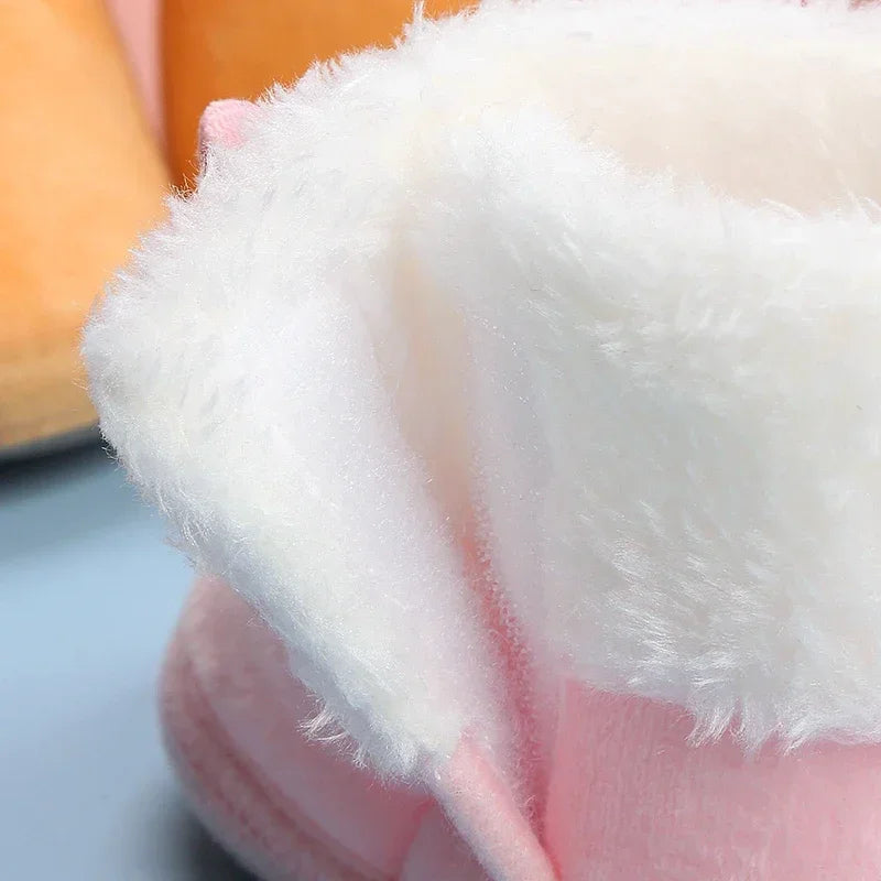 Newborn Baby Snow Boots Soft Warm Pom Pom Winter Booties