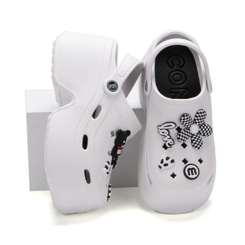 Women’s Chunky Platform Clogs Closed Toe Non Slip Summer Sandals