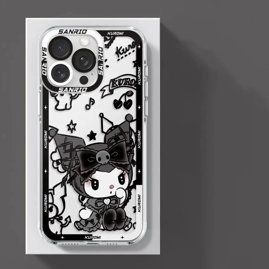 Kuromi My Melody Clear Cute Shockproof iPhone Case