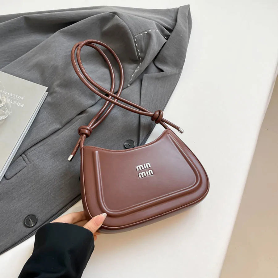 Women Crescent Crossbody Shoulder Bag Korean Style 2025