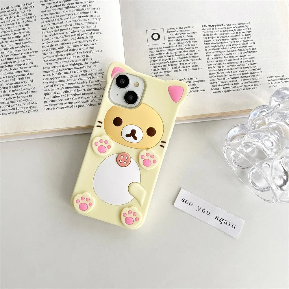 Cute Rilakkuma Bear iPhone Case