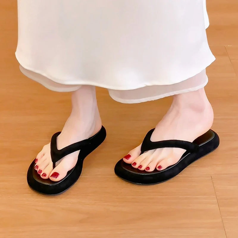 Women Summer Slides Flat Open Toe Casual Beach Slippers Outdoor Sandals
