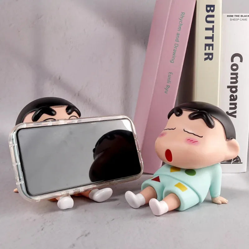 Crayon Shin-Chan Anime Phone Holder Desktop Ornament Mini GK Toy Gift