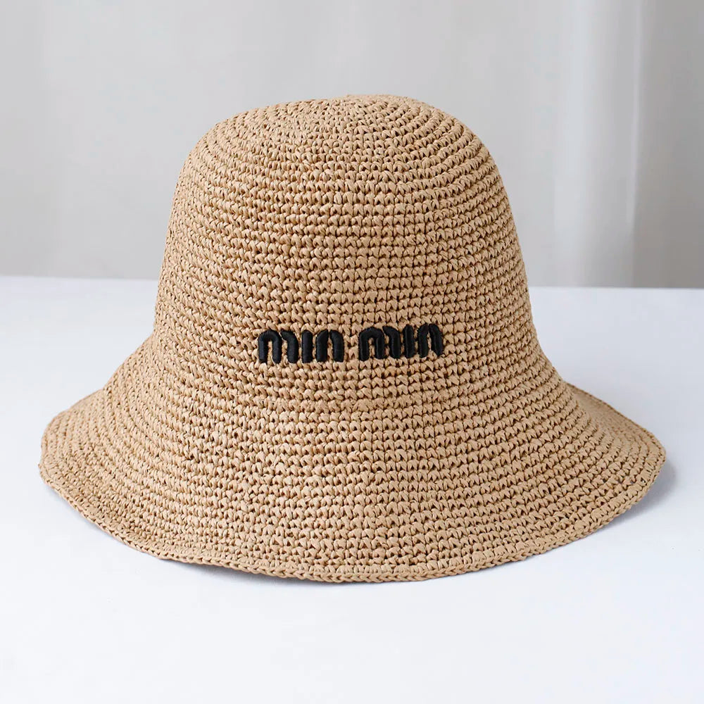 Wide Brim Straw Sun Hat for Women Foldable UV Beach Cap