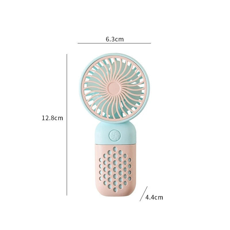 Mini USB Handheld Portable Fan Cute Cartoon Charging Fan Pocket Size