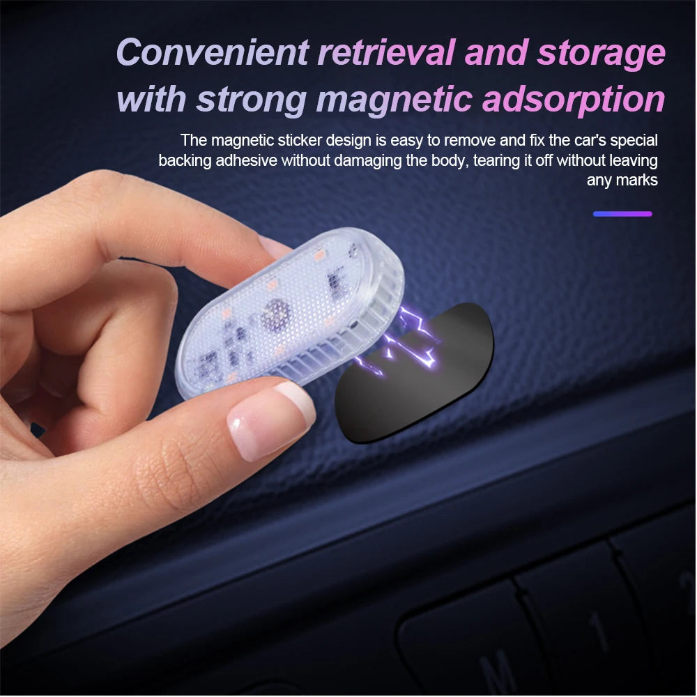 Wireless LED Car Interior Touch Light USB Rechargeable