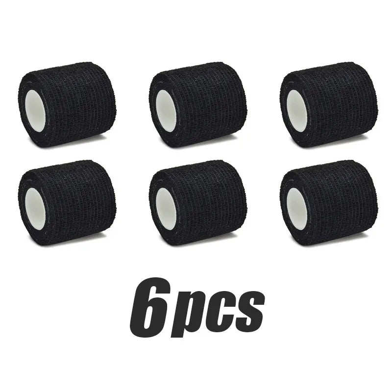 Self Adhesive Sports Bandage Black Elastic Gauze Tape Finger Wrist Support Wrap