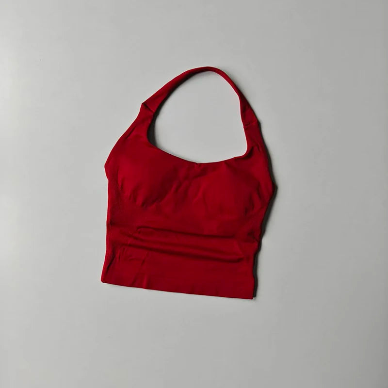 Women Halter Sports Bra Shockproof Yoga Running Fitness Vest