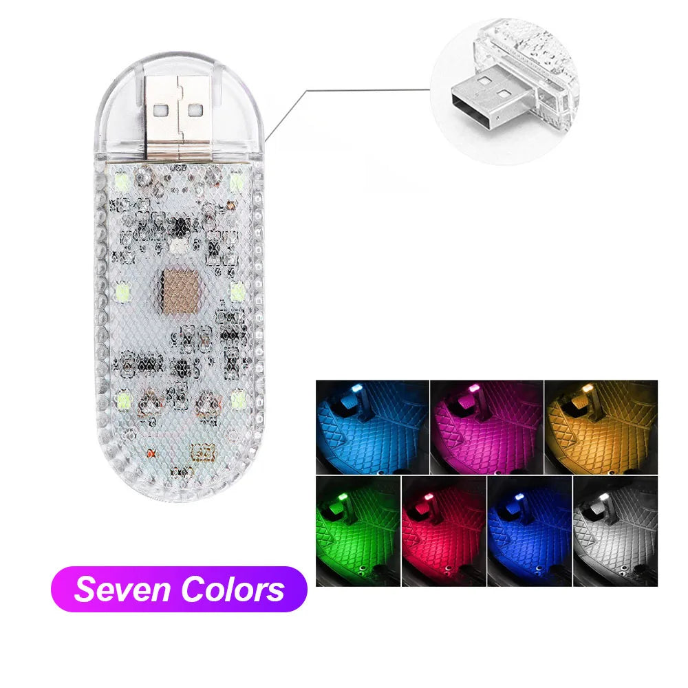 Wireless LED Car Interior Touch Light USB Rechargeable