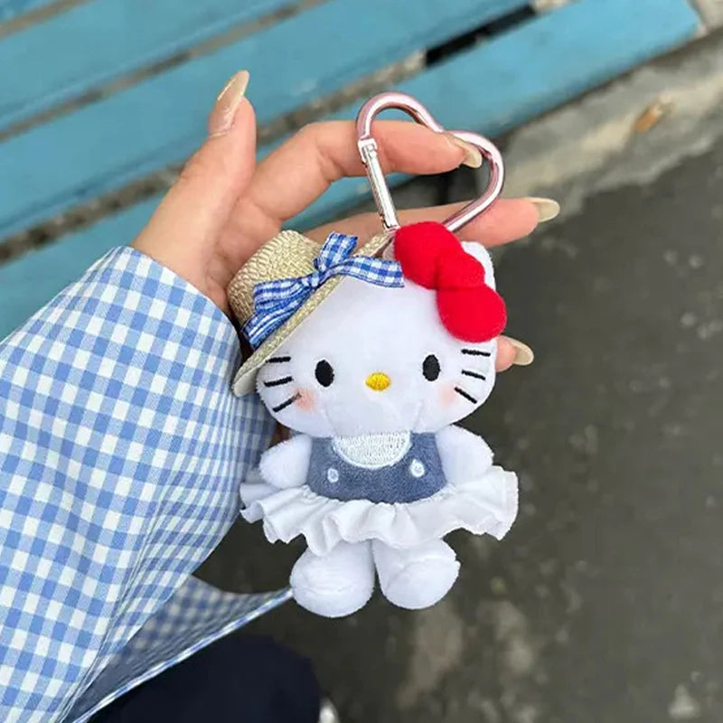 Cute Cat Plush Keychain Bag Charm for Girls
