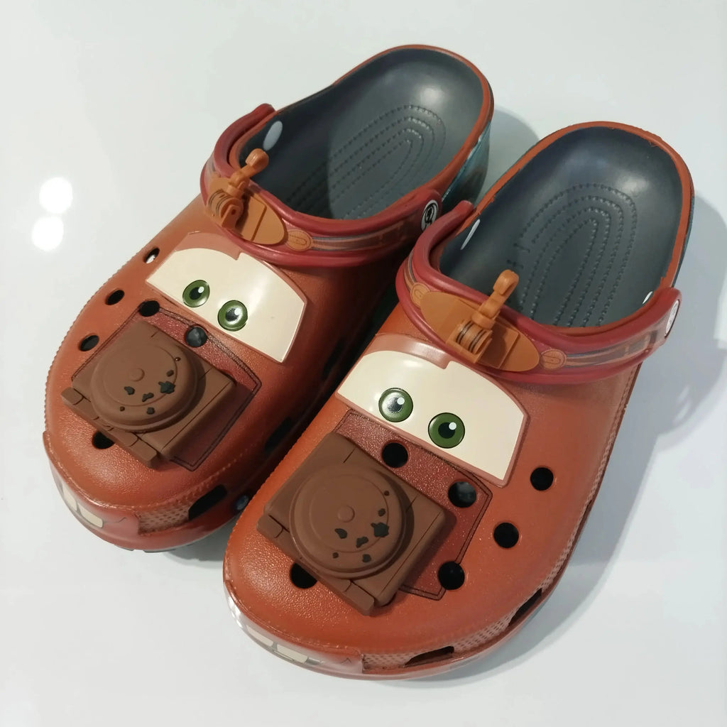 Kids Cartoon Car Clogs Sandals Anti-Slip Summer Beach Shoes for Boys and Girls