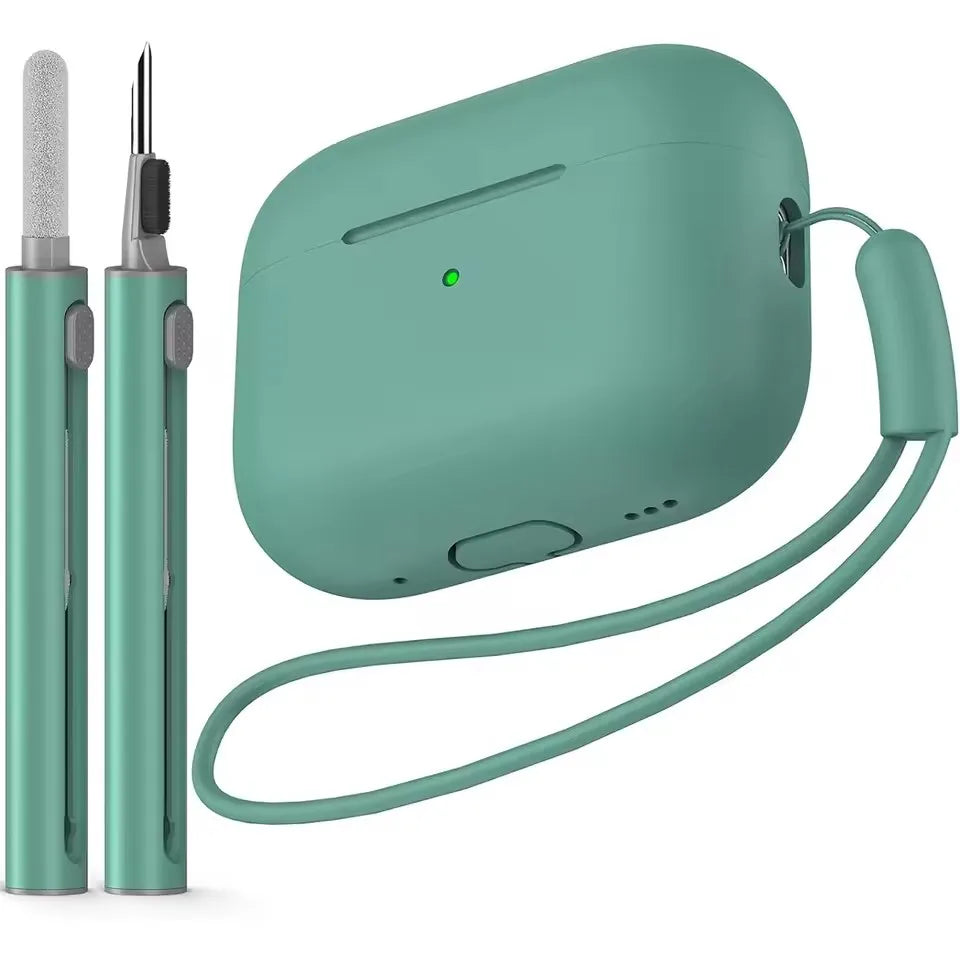 AirPods Pro 2 Case with Cleaning Pen Kit Silicone Protective Cover for AirPods Pro 1 2 Shockproof Wireless Charging Earbuds Case