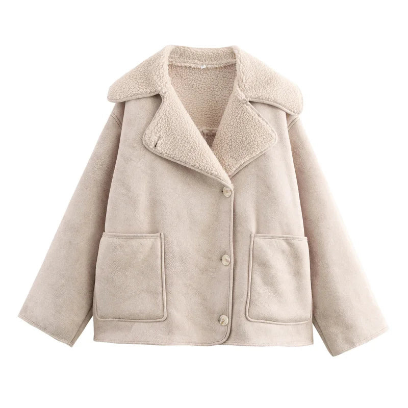 Oversized Double Sided Jacket for Women Warm Winter Coat