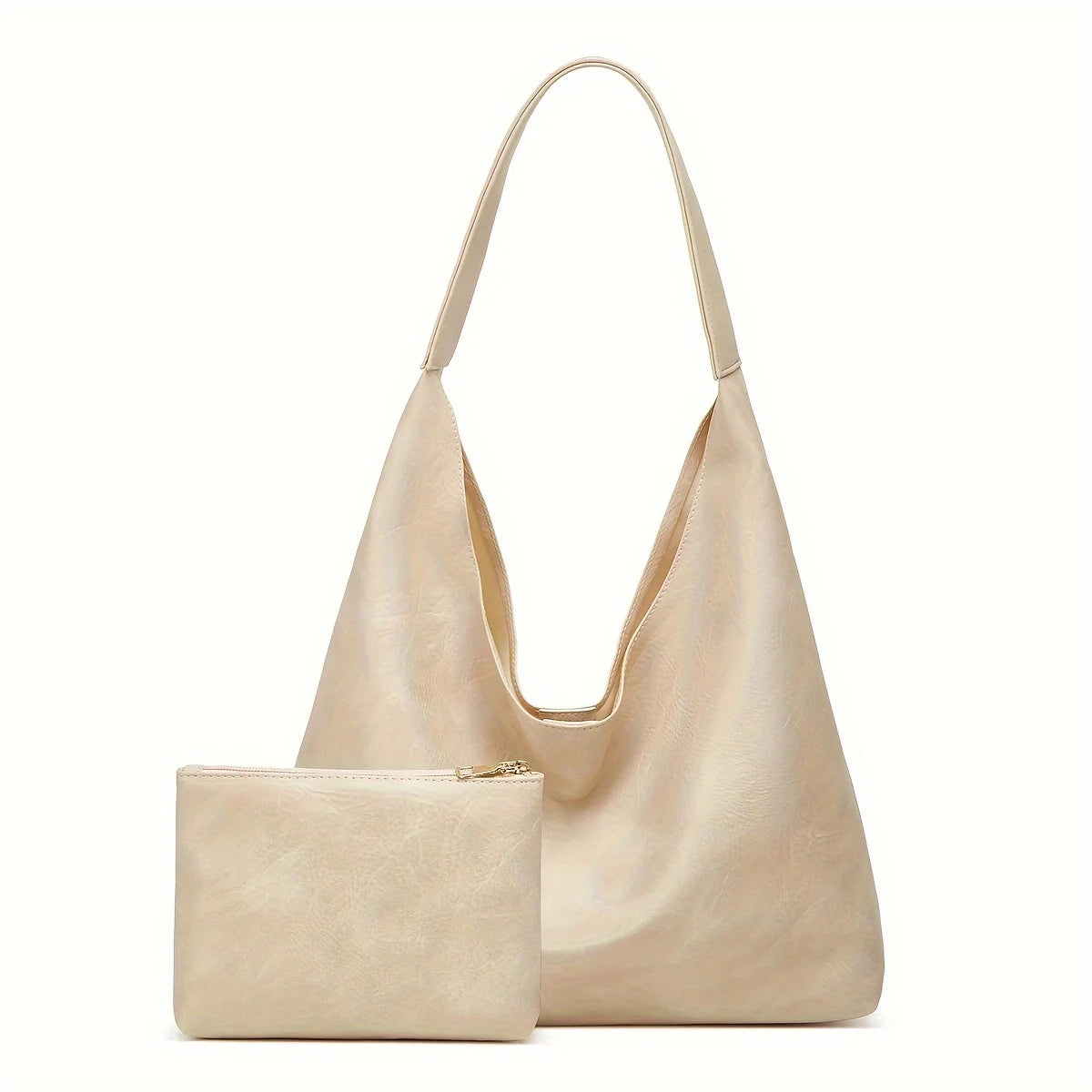 Women Retro Tote Bag Large Capacity Simple Shoulder Handbag Daily Use