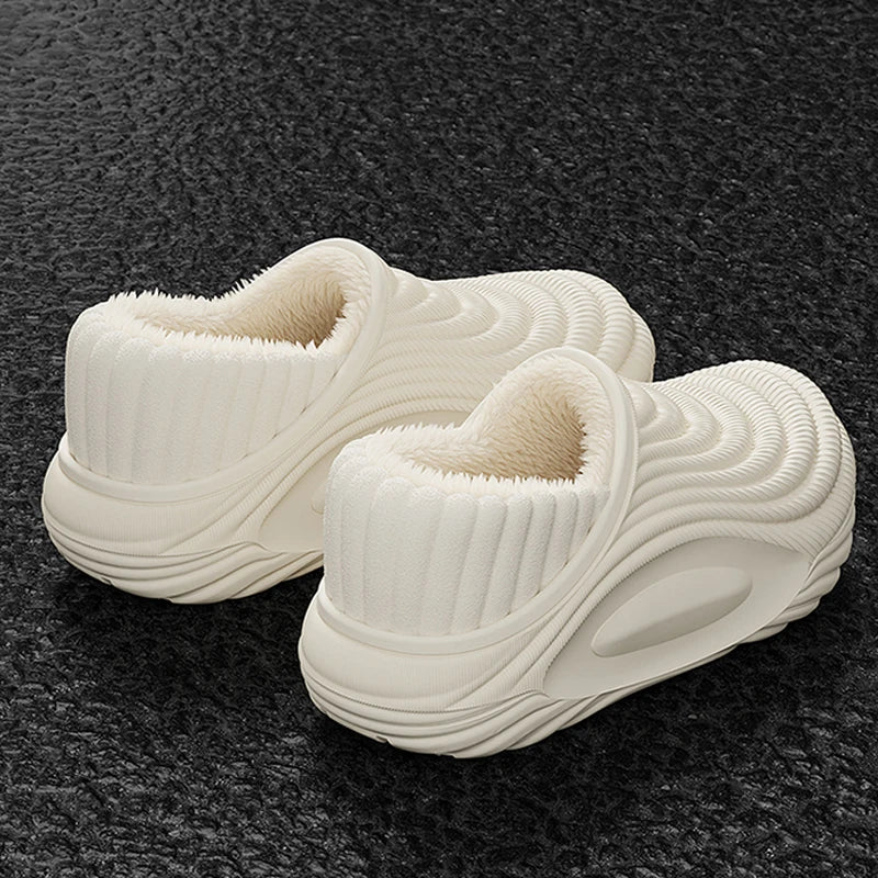 Women Plush EVA Winter Slippers Non Slip Indoor Slides