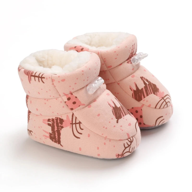 Baby Winter Cartoon Boots Soft Sole Anti Slip Toddler Shoes
