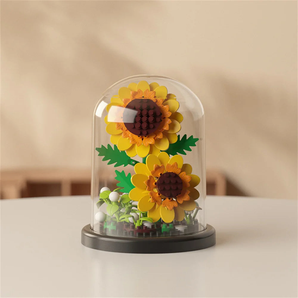 Eternal Flower Bouquet Building Blocks Bonsai Potted Plant DIY Model Toy Gift