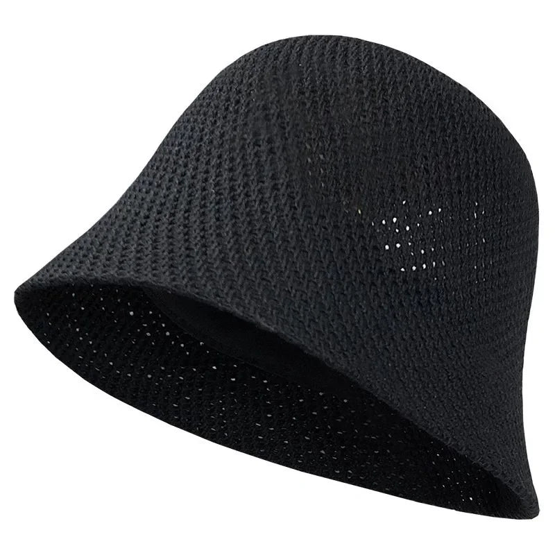 Women Hollow Bucket Hat Breathable Summer Beach Fisherman Cap