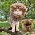 Lion Mane Pet Hat for Cats Dogs Winter Costume Accessory