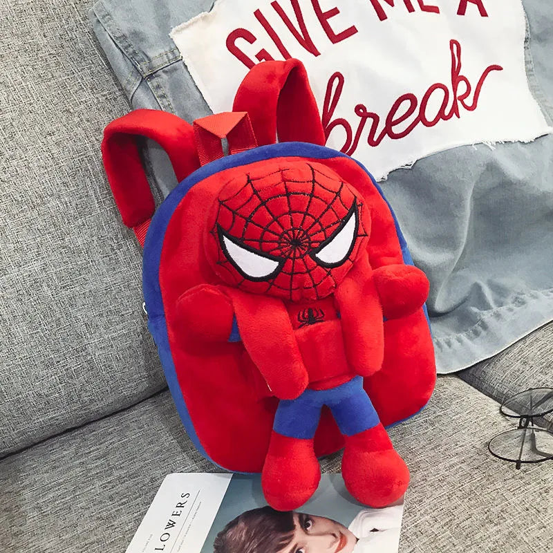Spider Man Plush Backpack for Kids Mini Kindergarten Bag