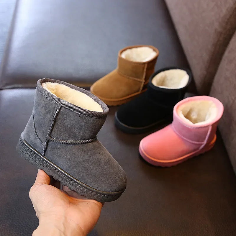 Kids Winter Snow Boots Warm Cotton Casual Shoes for Boys & Girls