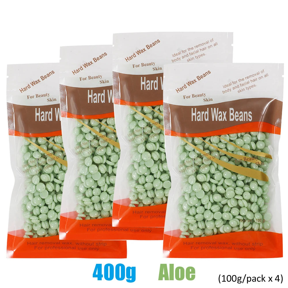Hard Wax Beans – 500g Hair Removal Wax for Face, Legs & Body, No Strip Needed