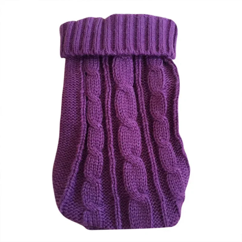 Dog Winter Knitted Sweater Pet Clothes Small Medium Dogs Warm Puppy Coat