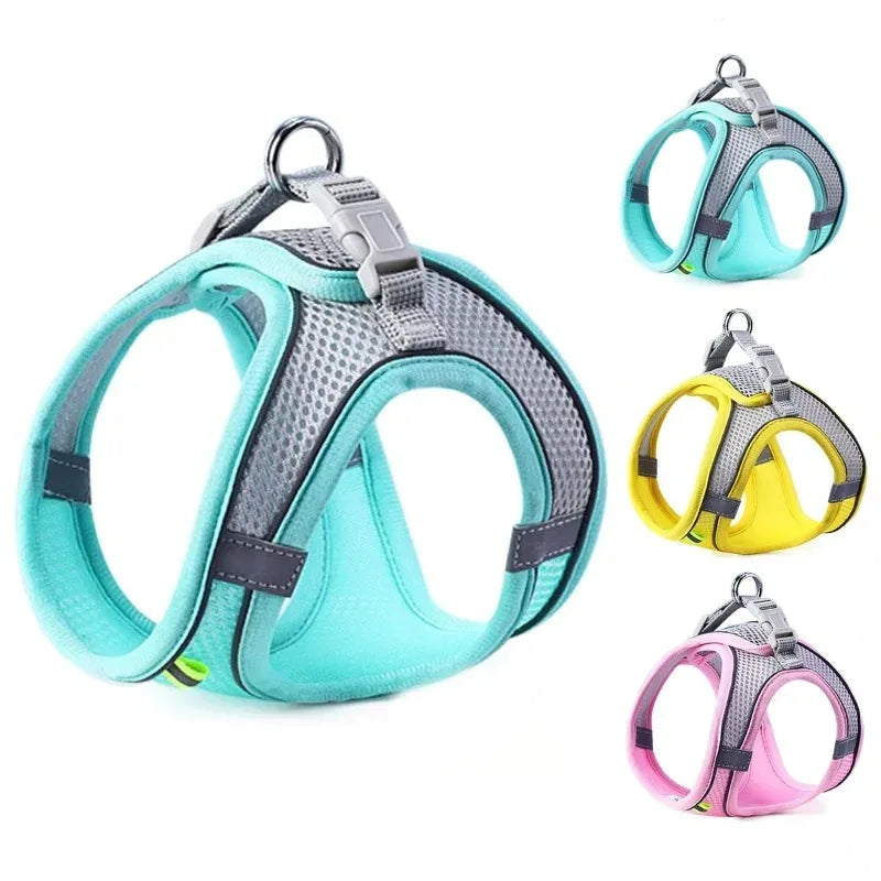 Breathable Dog Harness – Reflective Adjustable Vest Harness for Walking