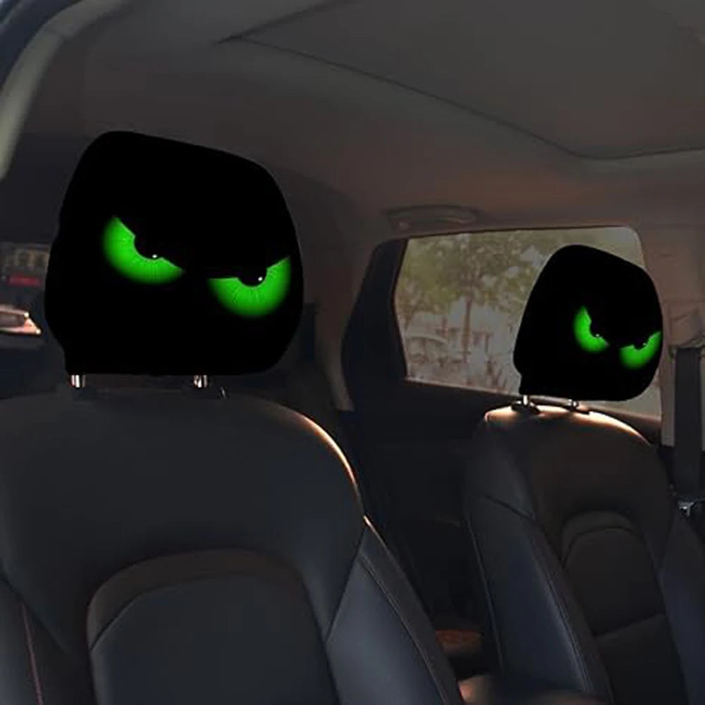 Funny Car Headrest Cover Cartoon Eyes Seat