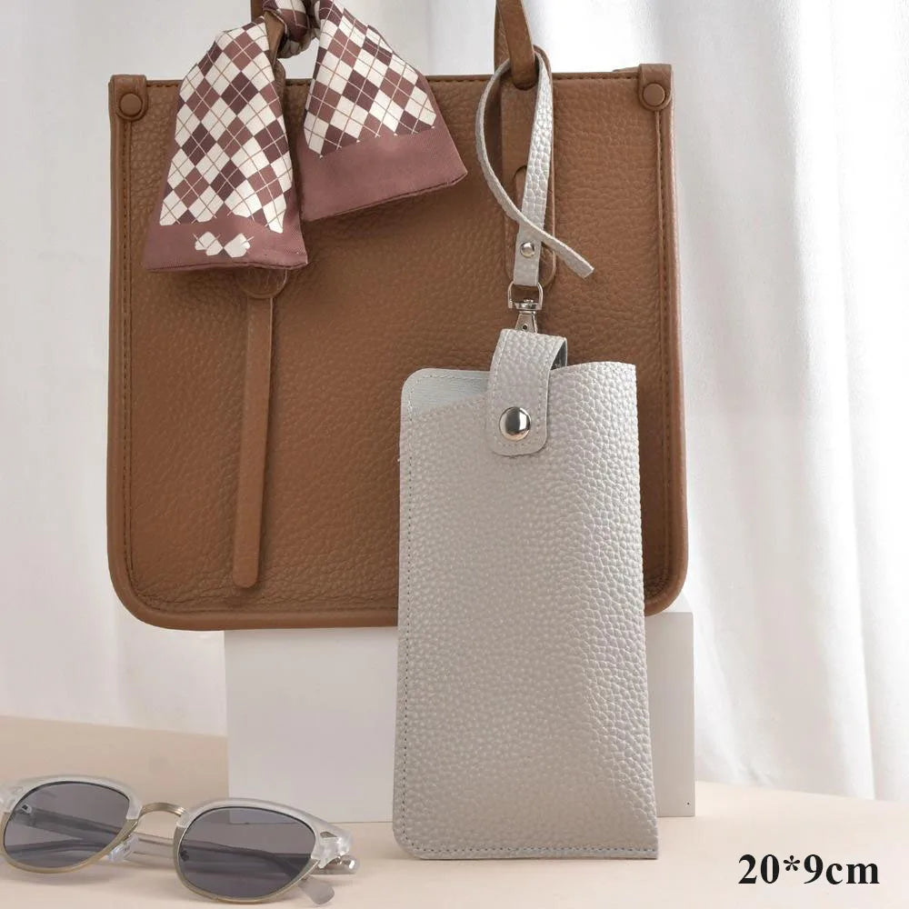 Leather Glasses Case Portable Sunglasses Storage Bag