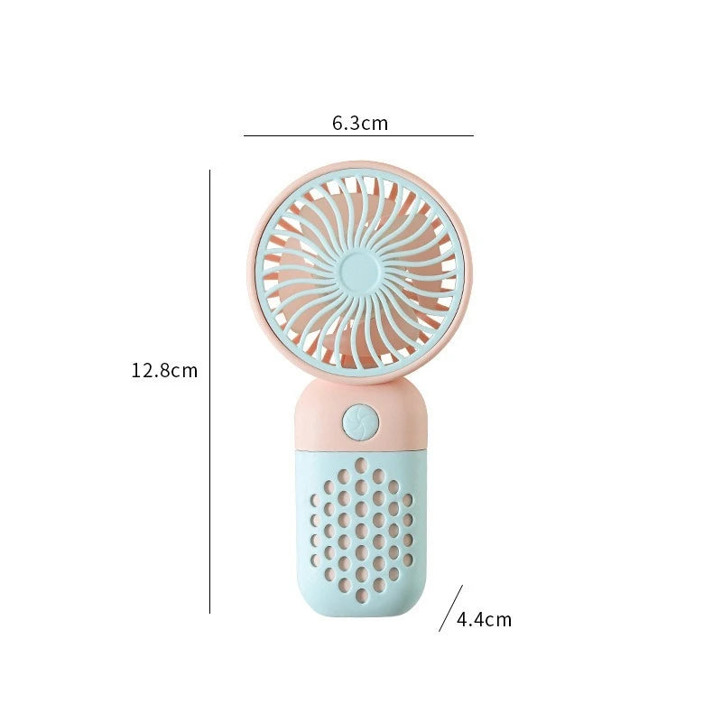 Mini USB Handheld Portable Fan Cute Cartoon Charging Fan Pocket Size