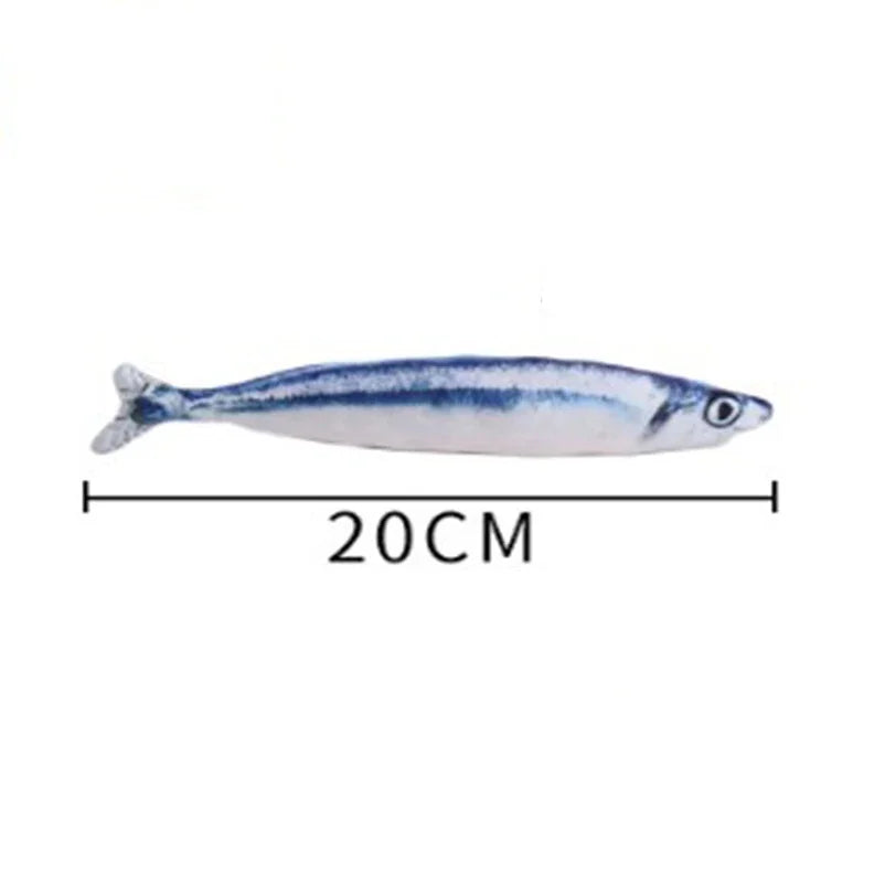 Interactive Fish Plush Cat Toy Chew Teaser Toy