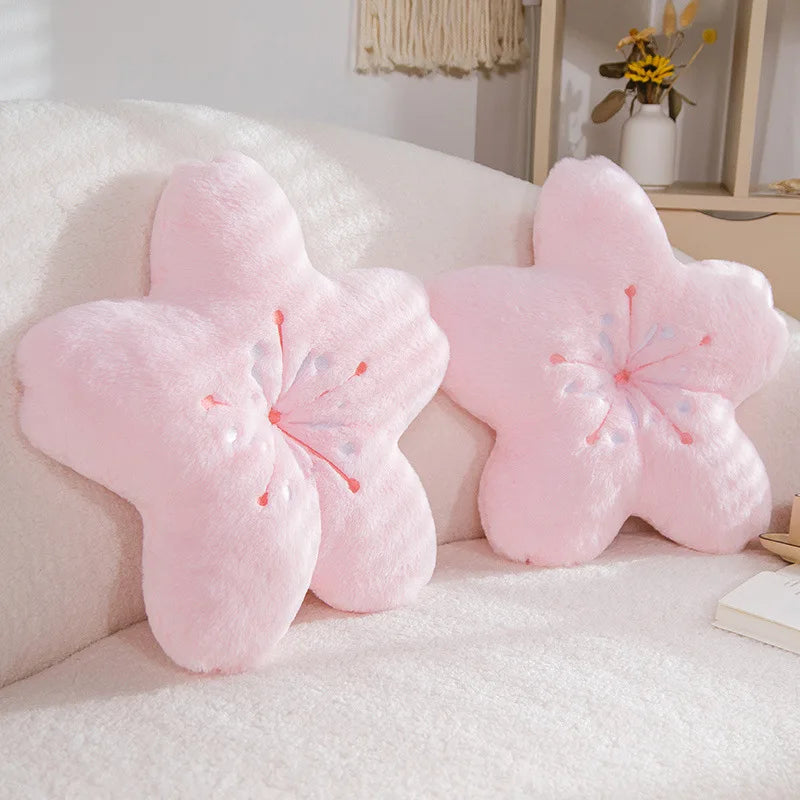 Cherry Blossom Flower Pillow Cute Soft Sofa Cushion
