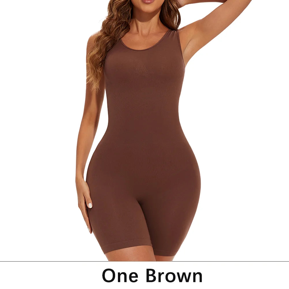 Women’s Seamless Full Coverage Shapewear Bodysuit Thigh Slimming Body Shaper