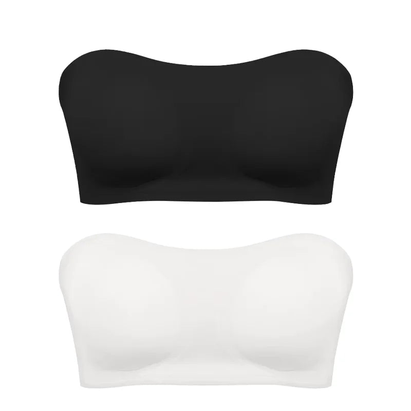 Women Strapless Push Up Bra Seamless Anti Slip Invisible Tube Top