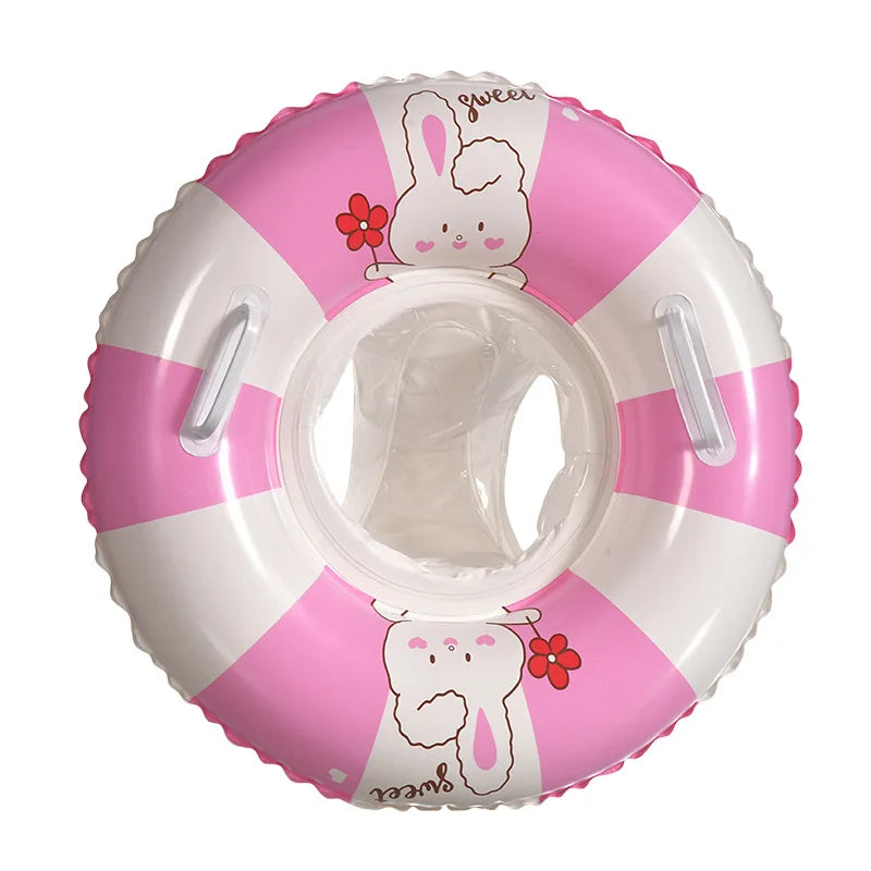 Baby Pool Float Ring with Sunshade Inflatable Swimming Float for 3–36 Months