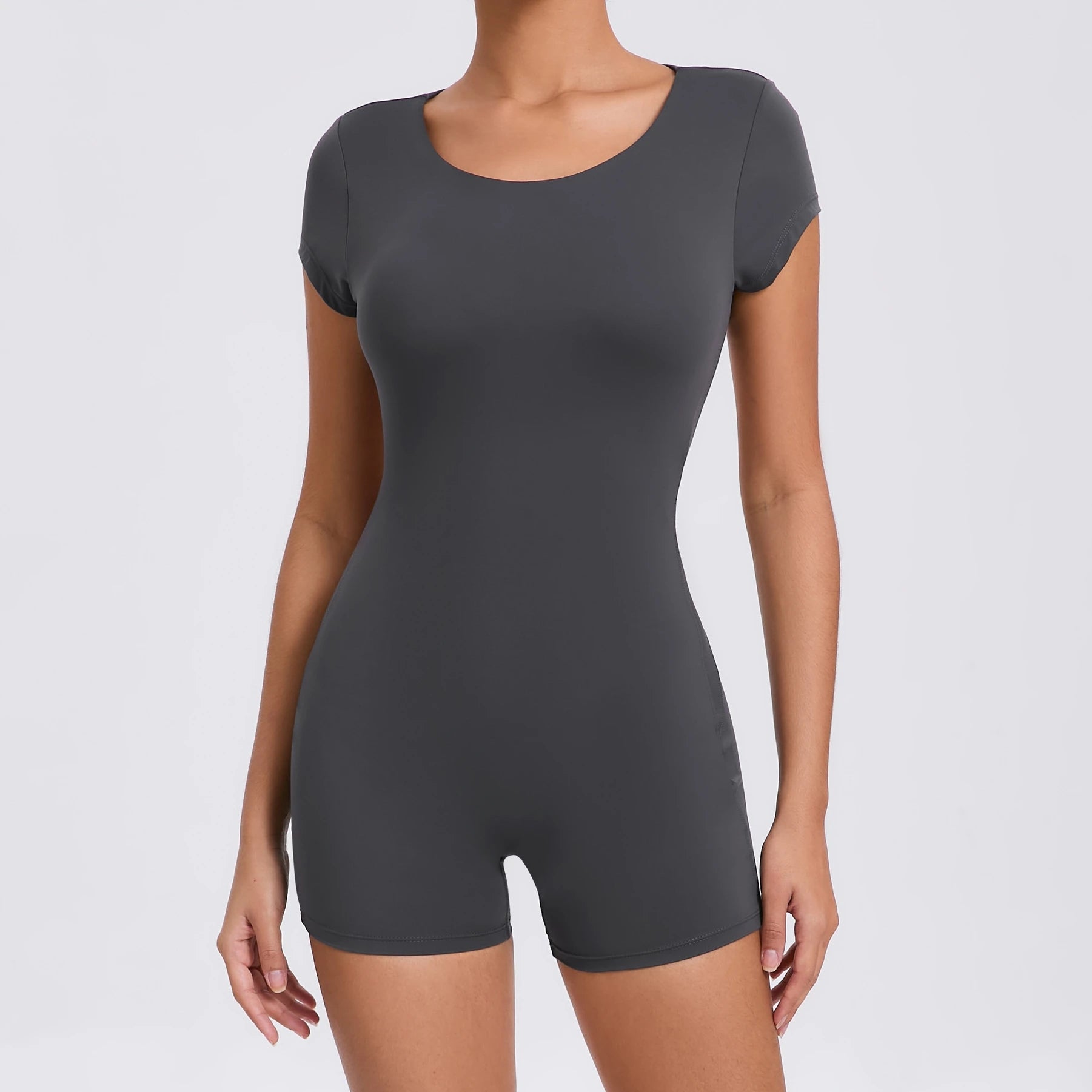 Women Open Back Yoga Jumpsuit One Piece Gym Bodysuit Hip Lift Quick Dry Fitness Outfit