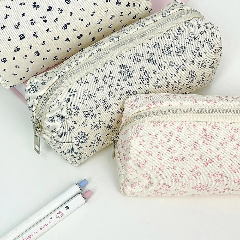Floral Pencil Case Large Capacity Stationery Organizer