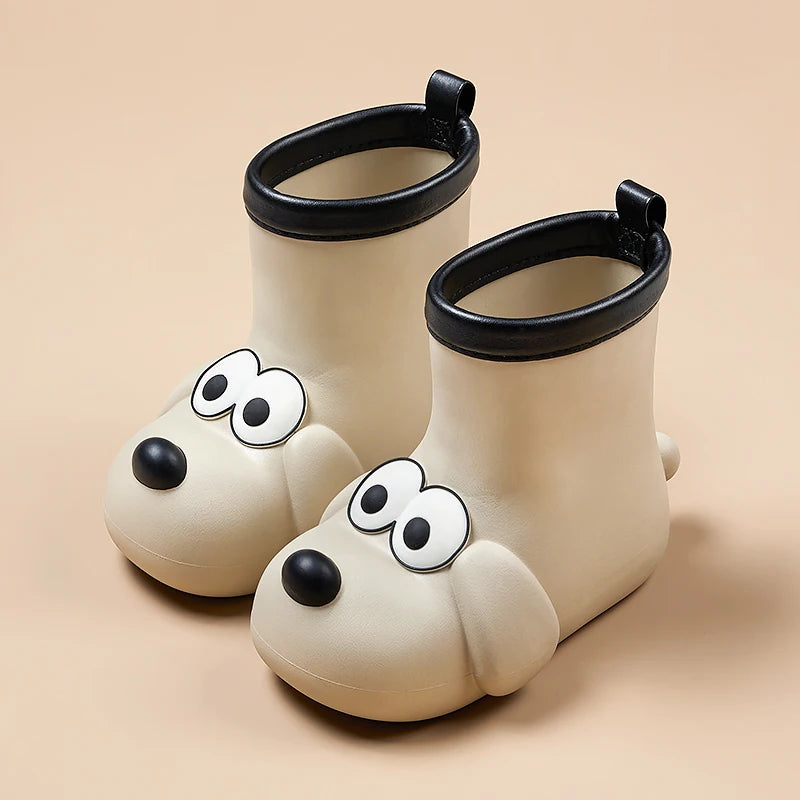Kids Waterproof Rain Boots Non Slip Puppy Rain Shoes for Boys & Girls