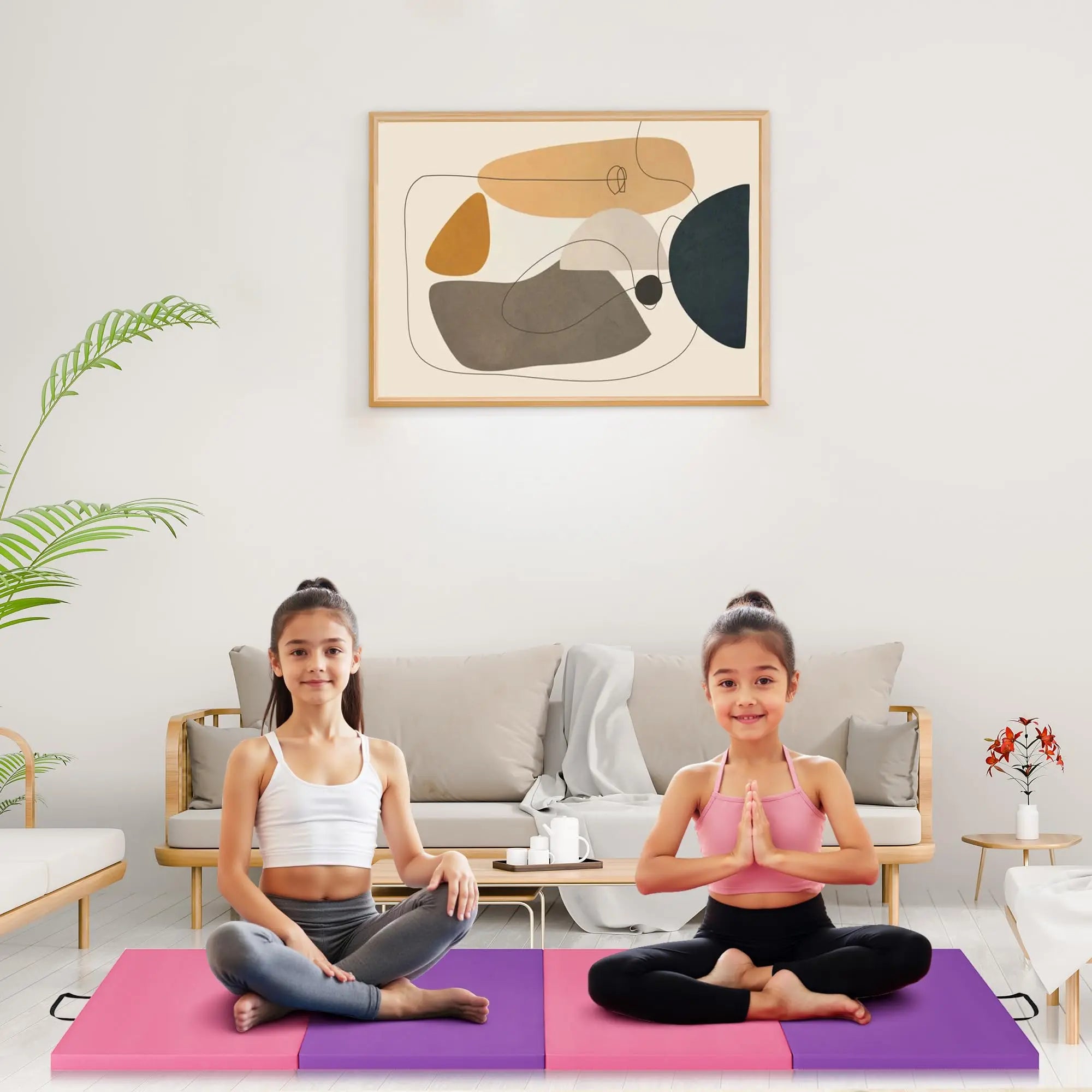 Foldable Gymnastics Exercise Mat Thick Portable Yoga Pilates Floor Pad