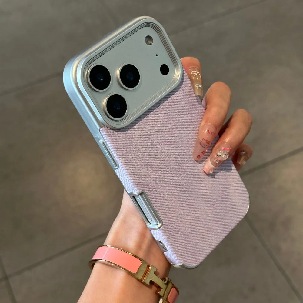 Denim Fabric Soft Shockproof Bumperi iPhone Case