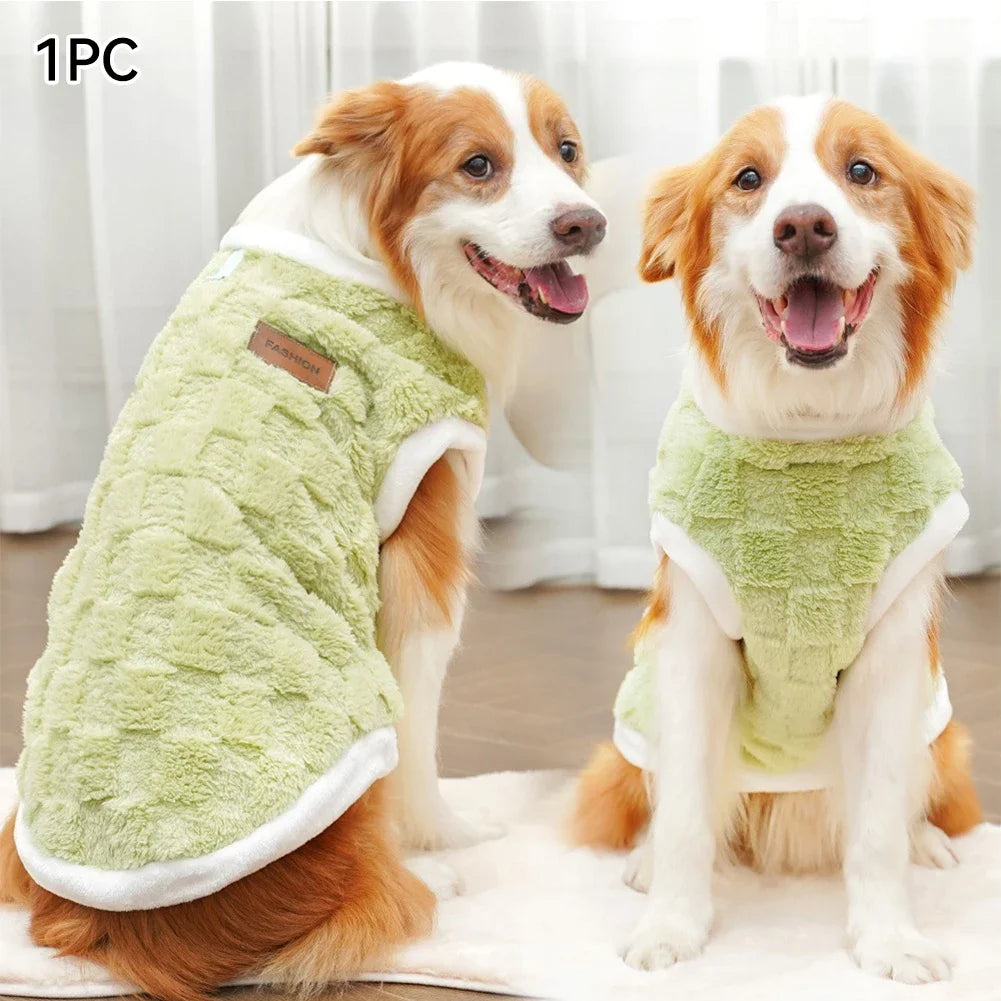 Warm Flannel Dog Sweater Winter Pet Pullover Vest
