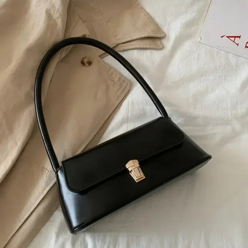Women Crossbody Underarm Bag Fashion Shoulder Handbag Solid Color 2026