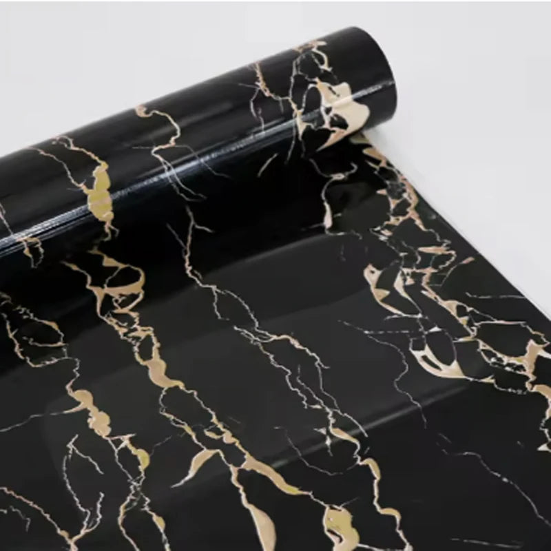 PVC Marble Wall Sticker Self Adhesive Waterproof Oil Resistant Kitchen Wall Decor 40cm